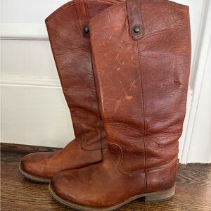 Frye Melissa Riding Boots- Rustic Brown